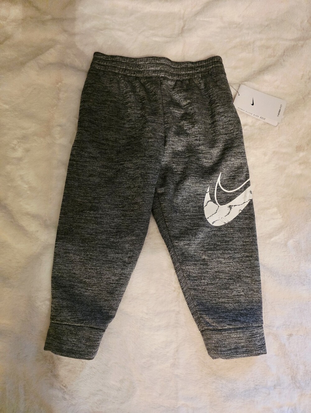 NWT Nike Boys Therma-FIT Jogger Pants Gray Swoosh Size 4